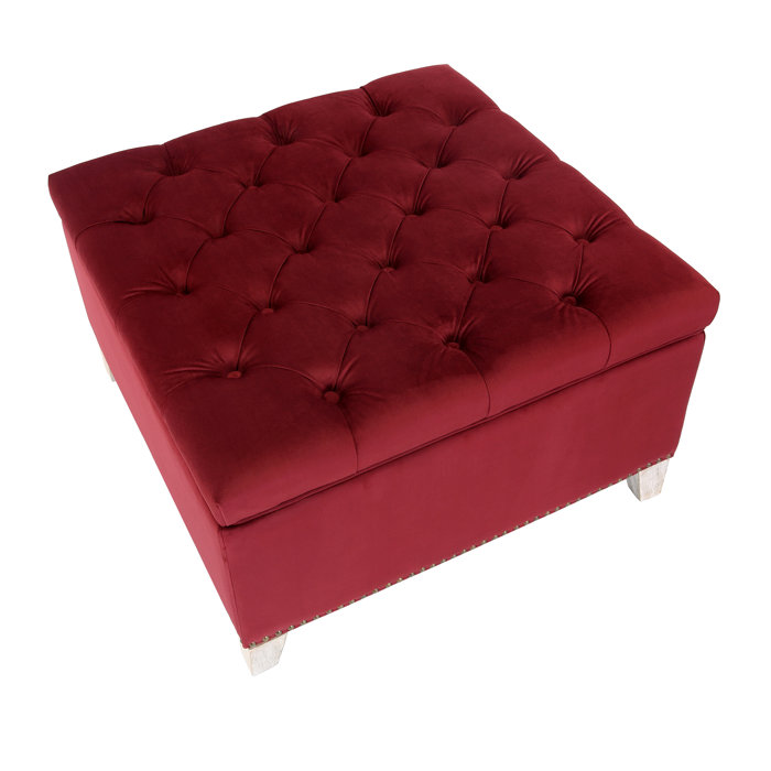 Willa Arlo Interiors Pang Velvet Storage Ottoman And Reviews Wayfair